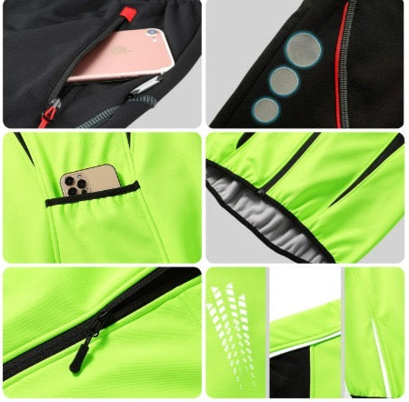 Vinter Cykelsæt med Vindstop | Jakke + Varme Bukser