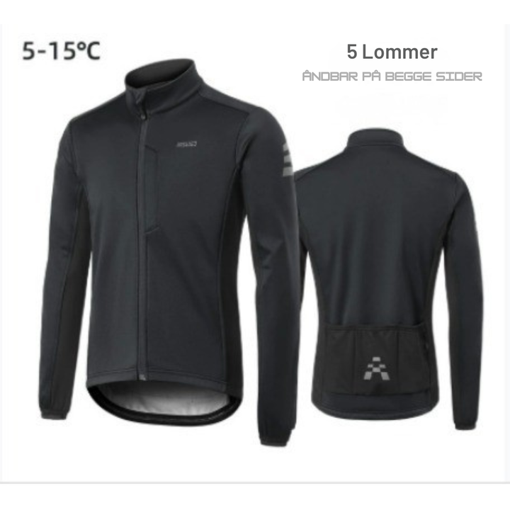 Vinter Cykeljakke | Vindafvisende, Varm & Foret med Fleece